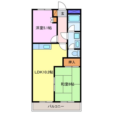 須ケ口駅 徒歩15分 2階の物件間取画像